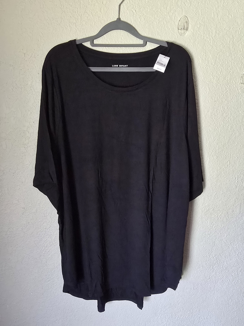 Lane Bryant Black Oversized Scoop Neck Shirt